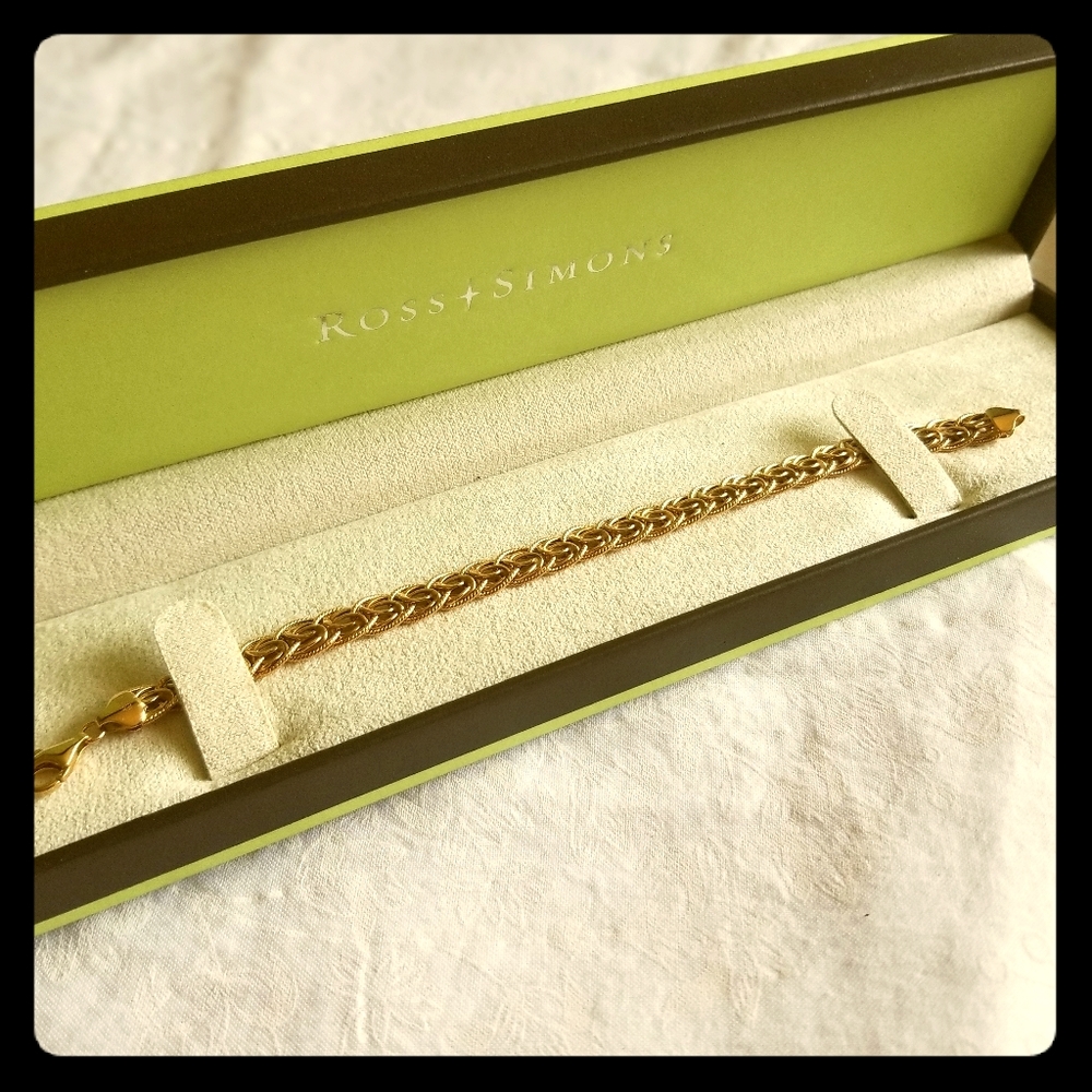 Ross-Simons 14K Yellow Gold Wheat-Link bracelet